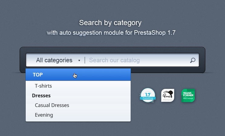 ماژول جستجو در شاخه به همراه پیشنهاد خودکار برای پرستاشاپ 1.7